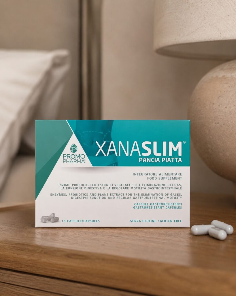 Xanaslim Pancia Piatta Promopharma food supplement box with capsules
